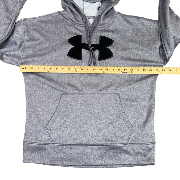 Under Armour Hoodie Womens Small Purple Cold Gear Loose Pullover Fleece Chenille - Picture 5 of 11